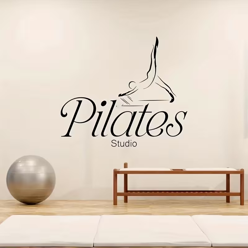 Pilates Yoga Quotes - Наклейка на стену для студии пилатеса: